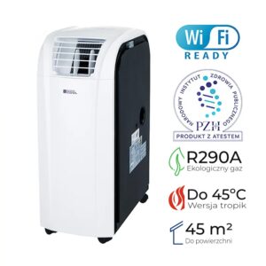 Klimatyzator przenośny / osuszacz / ogrzewacz Fral SUPER COOL FSC 14.2 Wi-Fi Black + uszczelka okienna