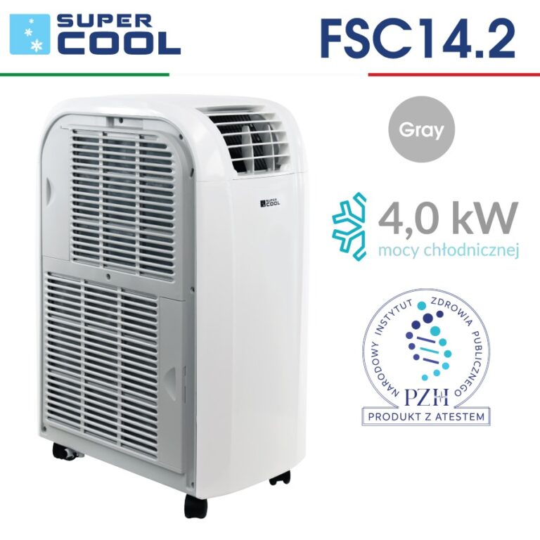Klimatyzator przenośny Fral SUPER COOL FSC 14.2 Gray (do 45m2) + uszczelka okienna