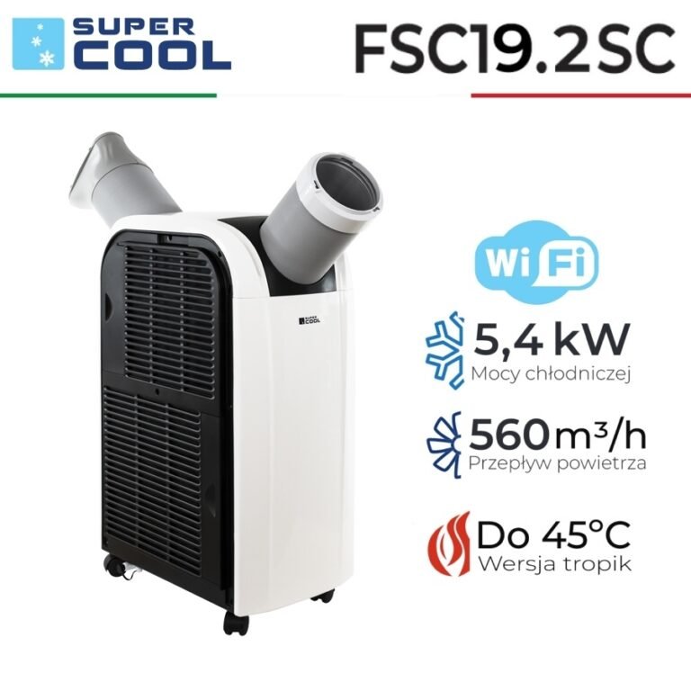 Profesjonalny klimatyzator przenośny / osuszacz / ogrzewacz Fral SUPER COOL FSC 19.2 SC Wi-Fi (54m2)